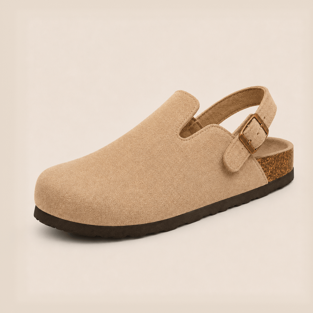 Genuine Suede Backstrap Clogs